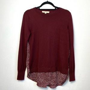 LOFT sweater with chiffon back